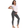 imageFoucome Womens Under The Belly Super Soft Support Maternity LeggingsDark Grey