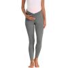 imageFoucome Womens Under The Belly Super Soft Support Maternity LeggingsMelange Grey
