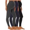 imageFoucome Womens Maternity Leggings Over The Belly Pregnancy Yoga Pants Workout Athletic Leggings3pack Blackgreynavy  89