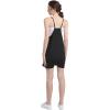 imageFoucome Maternity Romper Summer Casual Overalls Loose Adjustable Spaghetti Strap Pregnancy Shorts Jumpsuit with PocketsBlack