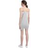 imageFoucome Maternity Romper Summer Casual Overalls Loose Adjustable Spaghetti Strap Pregnancy Shorts Jumpsuit with PocketsMelange Grey