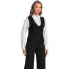 imageFoucome Suit Vest for Women Double Breasted Waistcoat Vest Dressy Lapel Collar Womens Vest TopBlack