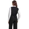 imageFoucome Suit Vest for Women Double Breasted Waistcoat Vest Dressy Lapel Collar Womens Vest TopBlack
