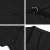 imageFoucome Suit Vest for Women Double Breasted Waistcoat Vest Dressy Lapel Collar Womens Vest TopBlack