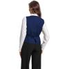 imageFoucome Suit Vest for Women Double Breasted Waistcoat Vest Dressy Lapel Collar Womens Vest TopNavy