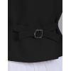 imageFoucome Vest for Women V Neck Button Up Asymmetrical Hem Dressy Casual Suit Vest WaistcoatBlack
