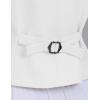 imageFoucome Vest for Women V Neck Button Up Asymmetrical Hem Dressy Casual Suit Vest WaistcoatWhite