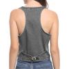 imageFoucome Womens Denim Vest Button Up V Neck Jean Vest Top Cropped Vest TopsGrey
