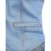 imageFoucome Womens Denim Vest Button Up V Neck Jean Vest Top Cropped Vest TopsLight Blue