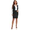 imageFoucome Womens Formal Regular Fitted Business Dress Suits Button Down Vest WaistcoatBlack
