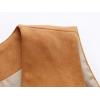 imageFoucome Womens Formal Regular Fitted Business Dress Suits Button Down Vest WaistcoatSuede Khaki