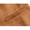 imageFoucome Womens Formal Regular Fitted Business Dress Suits Button Down Vest WaistcoatSuede Khaki