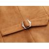 imageFoucome Womens Formal Regular Fitted Business Dress Suits Button Down Vest WaistcoatSuede Khaki