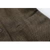 imageFoucome Womens Formal Regular Fitted Business Dress Suits Button Down Vest WaistcoatWoolen Coffee