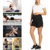 imageFoucome Womens Maternity Workout Shorts Over The Belly QuickDry Athletic Sports Running Shorts37  Black