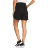 imageFoucome Womens Maternity Workout Shorts Over The Belly QuickDry Athletic Sports Running Shorts37  Black