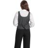 imageFoucome Womens Suit Vest Double Breasted VNeck Fashion Dressy Casual Waistcoat Vest for WomenGrey