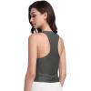 imageFoucome Womens Vest Fashion Casual Suit Vest for Women Versatile Racerback Waistcoat Vest TopsGrey