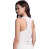 imageFoucome Womens Vest Fashion Casual Suit Vest for Women Versatile Racerback Waistcoat Vest TopsWhite