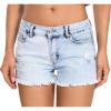 imageFoucome Womens Denim Shorts Summer Casual Low Waisted Frayed Raw Hem Ripped Denim Jean ShortsFrayed Raw Hem 51  White Blue