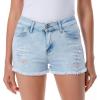 Frayed Raw Hem 58# - White Blue