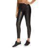 imageFoucome Womens Faux Leather Leggings 4Way Stretch High Waisted Leather PantsBlack