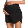 imageFoucome Womens Maternity Workout Shorts Over The Belly QuickDry Athletic Sports Running Shorts37  Black
