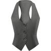 imageFoucome Womens Vest Fashion Casual Suit Vest for Women Versatile Racerback Waistcoat Vest TopsGrey