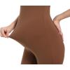 imageFoucome Maternity Jumpsuit Sleeveless Tank Top Leggings Romper Pregnancy Shapewear Square Neck One Piece BodysuitBrown
