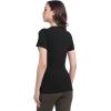 imageFoucome Maternity Shirts Crew Neck Short Sleeve Workout Tops Athletic Yoga Top Side Ruched Pregnancy T ShirtsBlack
