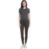 imageFoucome Maternity Shirts Crew Neck Short Sleeve Workout Tops Athletic Yoga Top Side Ruched Pregnancy T ShirtsGrey