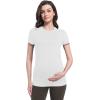 imageFoucome Maternity Shirts Crew Neck Short Sleeve Workout Tops Athletic Yoga Top Side Ruched Pregnancy T ShirtsWhite