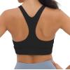 imageFoucome Nursing Bras for Breastfeeding Wirefree Racerback Maternity Sports BraBlack
