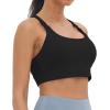 imageFoucome Nursing Bras for Breastfeeding Wirefree Racerback Maternity Sports BraBlack