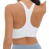 imageFoucome Nursing Bras for Breastfeeding Wirefree Racerback Maternity Sports BraWhite