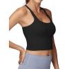 imageFoucome Nursing Tank Tops for Breastfeeding YBack Racerback Longline Maternity Sports Bra Workout Crop TopBlack