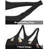 imageFoucome Nursing Tank Tops for Breastfeeding YBack Racerback Longline Maternity Sports Bra Workout Crop TopBlack