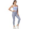 imageFoucome Nursing Tank Tops for Breastfeeding YBack Racerback Longline Maternity Sports Bra Workout Crop TopLight Blue