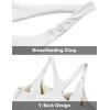 imageFoucome Nursing Tank Tops for Breastfeeding YBack Racerback Longline Maternity Sports Bra Workout Crop TopWhite