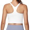 imageFoucome Nursing Tank Tops for Breastfeeding YBack Racerback Longline Maternity Sports Bra Workout Crop TopWhite