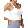 imageFoucome Nursing Tank Tops for Breastfeeding YBack Racerback Longline Maternity Sports Bra Workout Crop TopWhite
