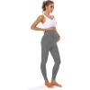 imageFoucome Womens Maternity Leggings with Pockets Over The Belly Pregnancy Workout Leggings Stretch Soft Athletic Yoga Pants
