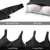 imageFoucome Womens Nursing Bras for Breastfeeding Maternity Tank Tops Crop Top with Built in Bra Longline Workout Sports BraBlack