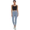 imageFoucome Womens Nursing Bras for Breastfeeding Maternity Tank Tops Crop Top with Built in Bra Longline Workout Sports BraBlack