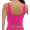 imageFoucome Womens Nursing Bras for Breastfeeding Maternity Tank Tops Crop Top with Built in Bra Longline Workout Sports BraBright Pink
