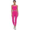imageFoucome Womens Nursing Bras for Breastfeeding Maternity Tank Tops Crop Top with Built in Bra Longline Workout Sports BraBright Pink