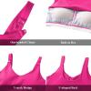 imageFoucome Womens Nursing Bras for Breastfeeding Maternity Tank Tops Crop Top with Built in Bra Longline Workout Sports BraBright Pink