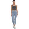 imageFoucome Womens Nursing Bras for Breastfeeding Maternity Tank Tops Crop Top with Built in Bra Longline Workout Sports BraGrey
