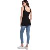 imageFoucome Maternity Tank Top Sleeveless Square Neck Trendy Casual Basic Tops Pregnancy Athletic Yoga Shirts Camisole2 Pack BlackBlack