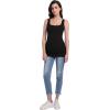 imageFoucome Maternity Tank Top Sleeveless Square Neck Trendy Casual Basic Tops Pregnancy Athletic Yoga Shirts Camisole2 Pack BlackBlack